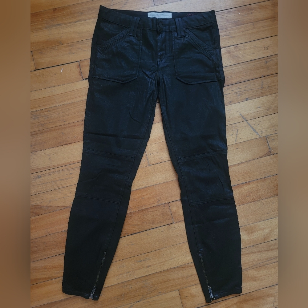 Marc Jacobs Skinnny Coated Moto Pants